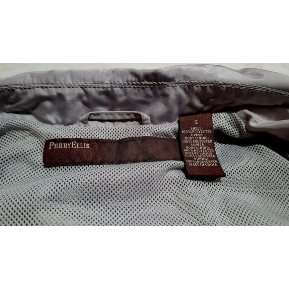 Perry Ellis Metallic Silver Men's Luxury Jacket Small EUC - Picture 10 of 12